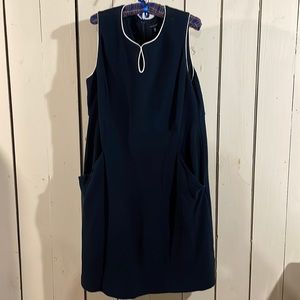 Lands End navy knit dress